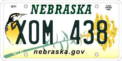 NE license plate XOM438