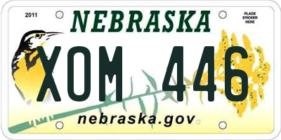 NE license plate XOM446