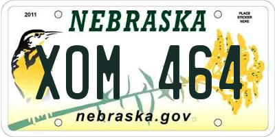 NE license plate XOM464