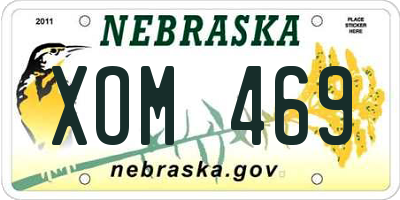 NE license plate XOM469