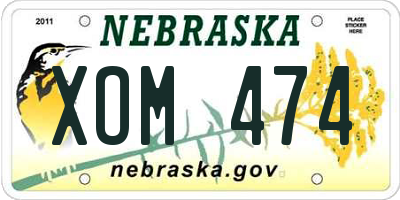 NE license plate XOM474