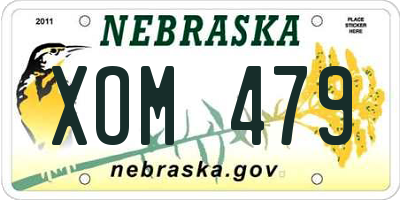 NE license plate XOM479