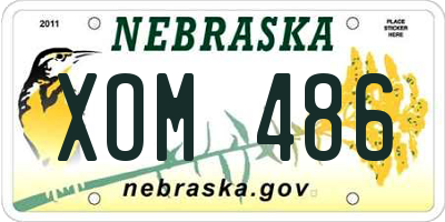 NE license plate XOM486