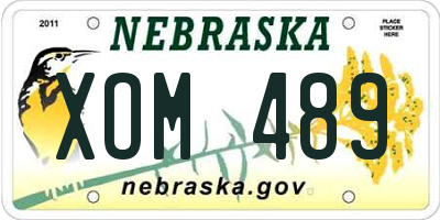 NE license plate XOM489