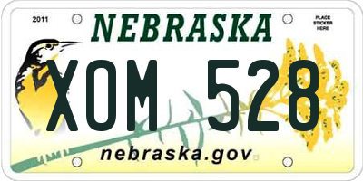 NE license plate XOM528