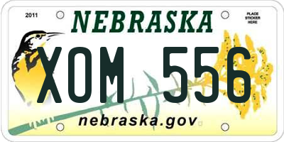 NE license plate XOM556