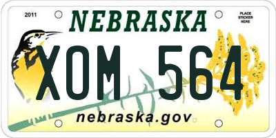 NE license plate XOM564
