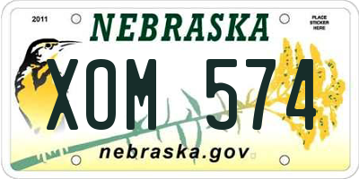 NE license plate XOM574