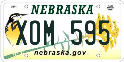 NE license plate XOM595
