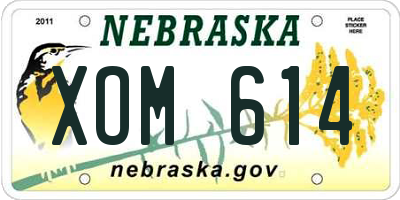 NE license plate XOM614
