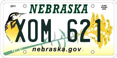 NE license plate XOM621