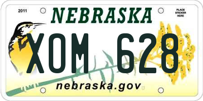 NE license plate XOM628