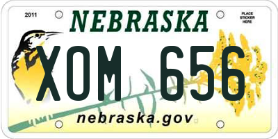 NE license plate XOM656