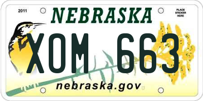 NE license plate XOM663