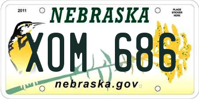NE license plate XOM686