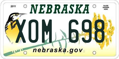 NE license plate XOM698