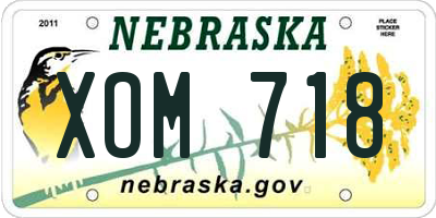 NE license plate XOM718