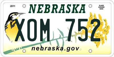 NE license plate XOM752