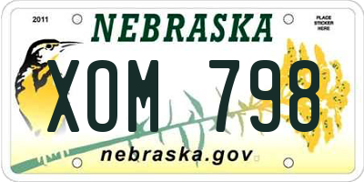 NE license plate XOM798