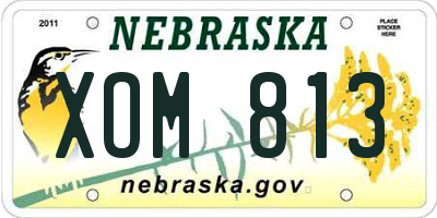 NE license plate XOM813