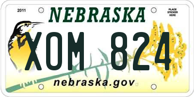 NE license plate XOM824