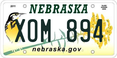 NE license plate XOM894