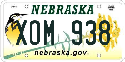 NE license plate XOM938