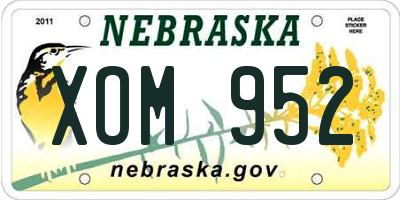 NE license plate XOM952