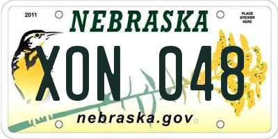 NE license plate XON048