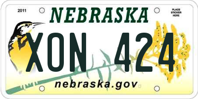 NE license plate XON424