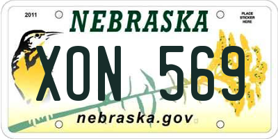 NE license plate XON569