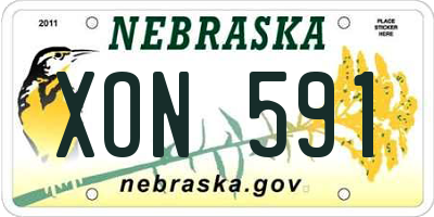 NE license plate XON591