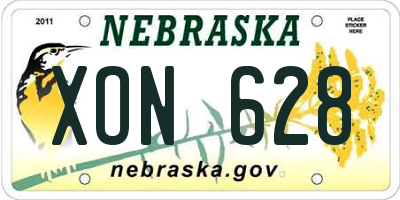 NE license plate XON628
