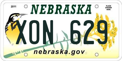 NE license plate XON629