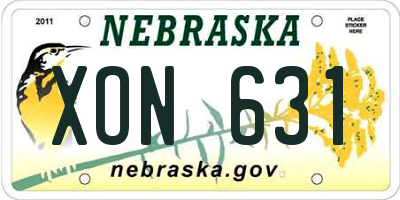 NE license plate XON631