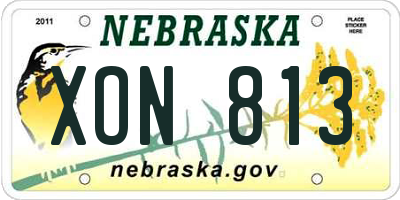 NE license plate XON813