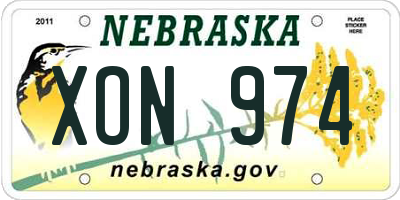 NE license plate XON974