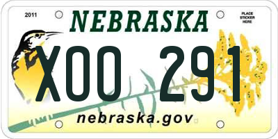 NE license plate XOO291