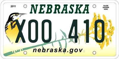 NE license plate XOO410