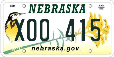 NE license plate XOO415
