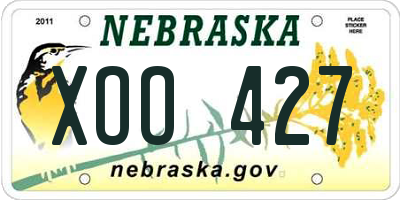 NE license plate XOO427