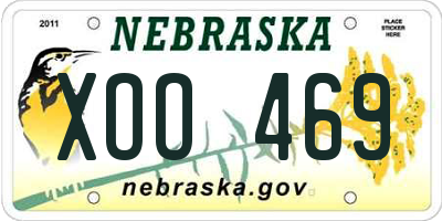 NE license plate XOO469