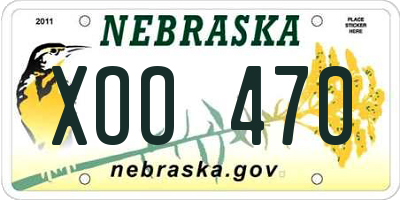 NE license plate XOO470