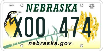 NE license plate XOO474