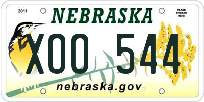 NE license plate XOO544