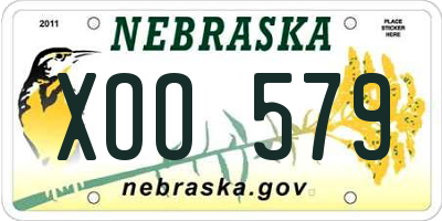 NE license plate XOO579