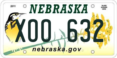 NE license plate XOO632