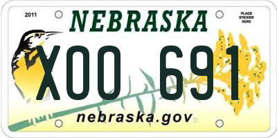NE license plate XOO691