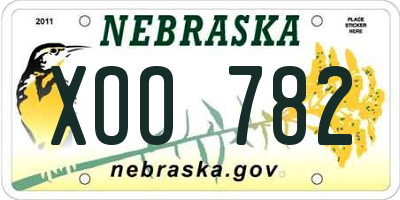 NE license plate XOO782
