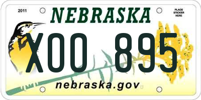 NE license plate XOO895